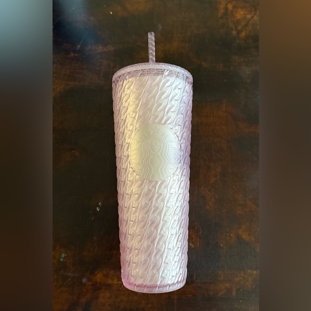 Starbucks Iridescent Light Pink Textured Tumbler